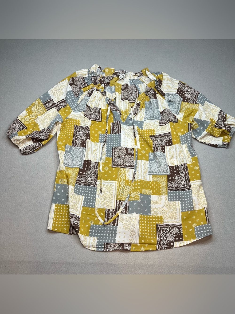 Davi & Dani patchwork blouse size Medium
